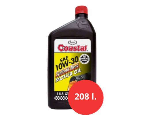 Motorna Olive Coastal sintetinio mišinio alyva 10W-30, 208,2 l.