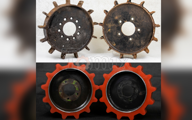 Wheels before and after restoration